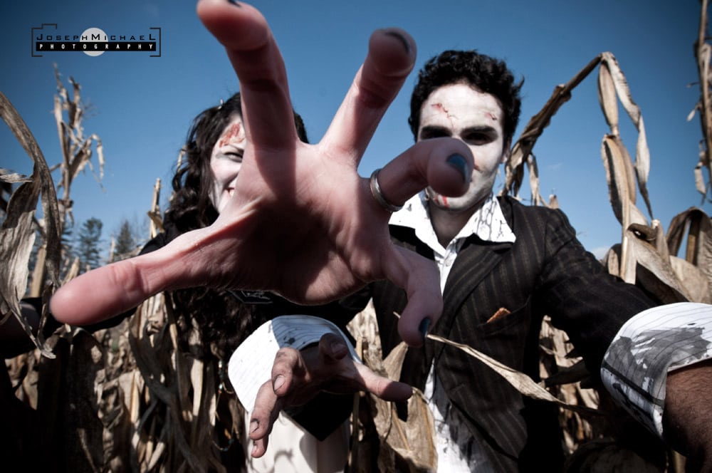 zombie engagement photos toronto