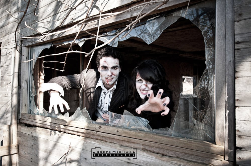 zombie engagement photos toronto
