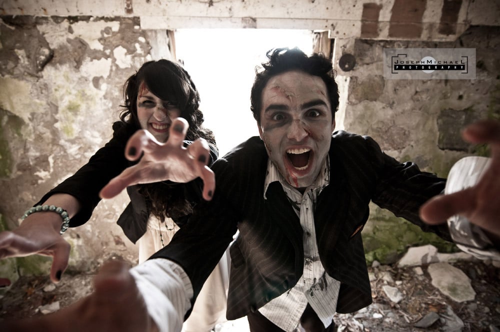 zombie engagement photos toronto