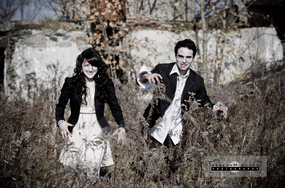 zombie engagement photos toronto