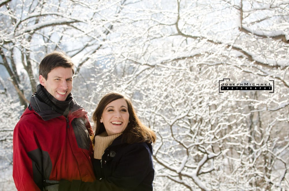 Winter Engagement Shoot with snow Toronto