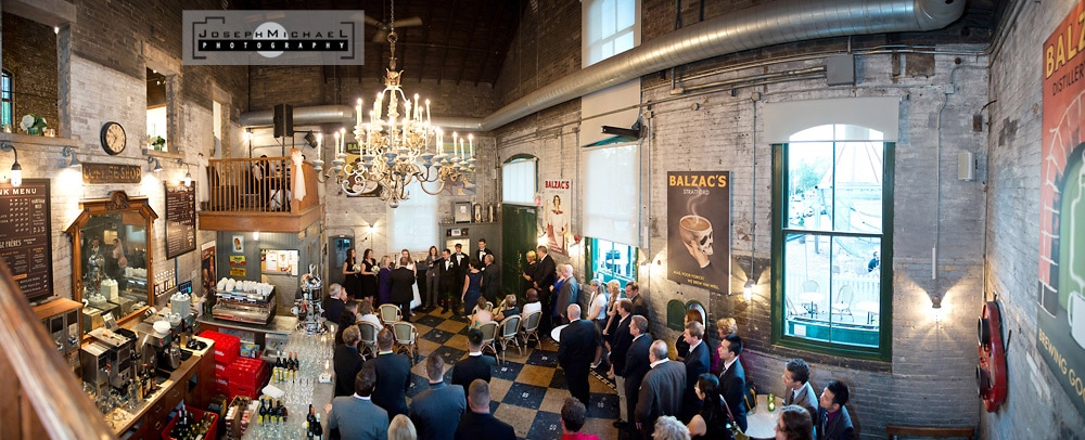 Balzac's Coffee Distillery District Toronto Wedding Photography