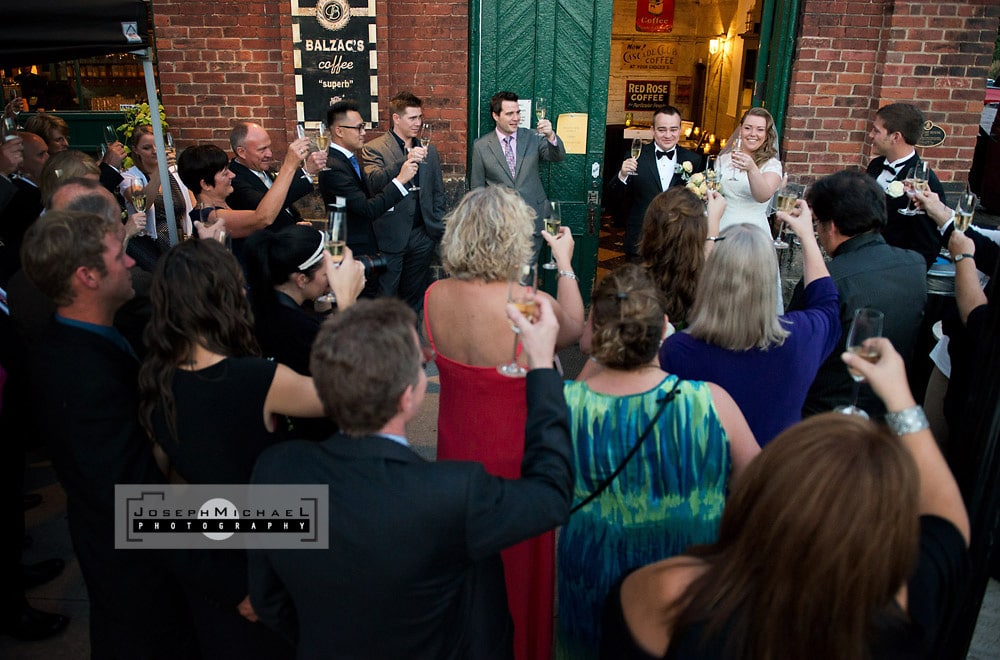 Balzac's Coffee Distillery District Toronto Wedding Photography