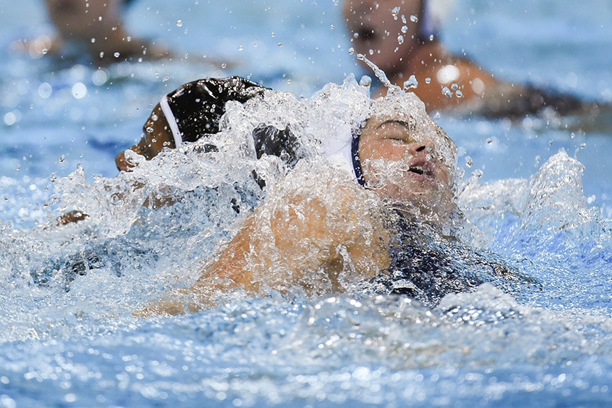 Canada and the United States compete in the women’s water polo gold medal game.  USA defeated team Canada 13-4.