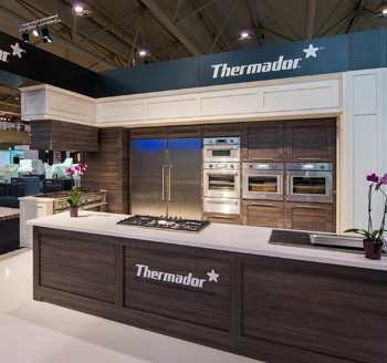 Photo of Thermador Canada home appliances booth at a corporate tradeshow