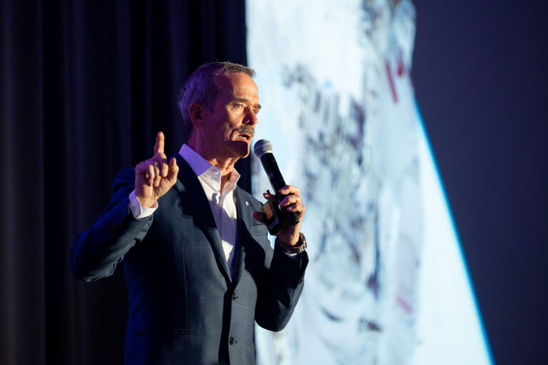 Chris Hadfield at a conference in Toronto