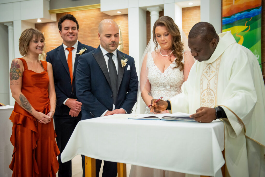 Park View Manor wedding reception and The Epiphany of Our Lord Parish ceremony.